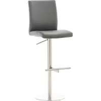 CLP Tabouret de bar Cadiz similicuir acier inoxydable