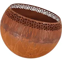 Esschert Design Bol à feu boule moucheté Rouille