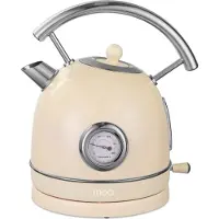 Moa Bouilloire électrique - Retro - 2200W – 1,8 L – Acier inoxydable – Crème pastel