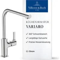 Villeroy & Boch Mitigeur de cuisine Variaro, haute pression, à économie d'eau – Chrome
