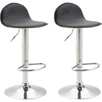 CLP lot de 2 tabourets de bar Lana V2 similicuir