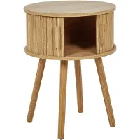 Beliani Table De Chevet Bois Clair Selah