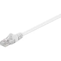 Goobay Câble patch CAT 5e, U/UTP, blanc, 50 m - Conducteur en aluminium recouvert de cuivre (CCA)