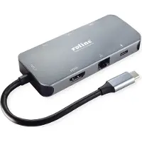 Roline USB 3.2 Gen 2 Typ C Multiport Dockingstation, 4K HDMI, LAN (12.02.1121)