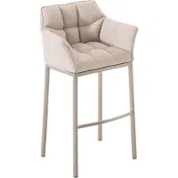 CLP Tabouret de bar Damaso E tissu avec piètement 4 pieds