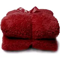 Unique living Plaid Unique Living Teddy Red 150 x 200cm-150 x 200 cm