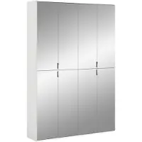 Ebuy24 ProjektX armoire de rangement 8 portes blanche, miroir.