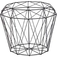 Beliani Marron clair Noir Bois Métal revêtu par poudre Plateau en bois Construction originale Diamantée Moderne
