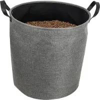 Eda Plastiques Sac à pellets en feutre, 60 litres, gris foncé Capacité 30 kg, pour le stockage de pellets de bois