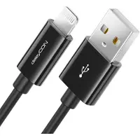 DeleyCON Câble de recharge et de données Lightning 8 broches USB 1 m MFI pour Apple iPhone 14 Pro Max 14 Pro 14 Plus 14 SE 13 Pro Max 13 Pro 13 Mini 12 Pro Max 12 Pro 12 Mini - Noir