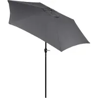 Springos Parasol de jardin Parasol avec fonction de basculement Système de manivelle Protection solaire terrasse jardin 235 x 260 cm