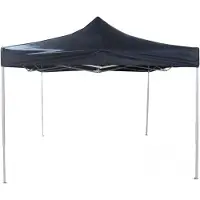 Vdd - Party Tent - Easy Up - Pavilion - Foldable Portable - Event Tent - Camping - Waterproof - With Carrier Bag - Black - 3 x 3m