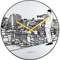 Nextime - 8191 - Horloge Murale - 40cm - blanc - Trumpet City