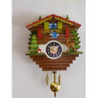 Engstler - 0196_QP - Horloge à pendule - Quartz - avec appel du coucou et sonnerie de l'ouest - 14 cm