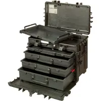 Bahco Valise Rigide Avec Roues Avec Poignée Télescopique Et 4 Tiroirs De 150 L 600 Mmx400 Mmx470 Mm