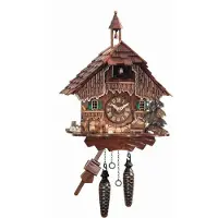 Engstler - 431_QM - Coucou - Quartz - Noyer - avec musique - 35 cm