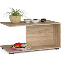 Akord Table Basse Margo en Chêne Sonoma - Table en Stratifié Élégante et Fonctionnelle pour Maison et Bureau