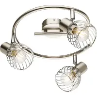 Globo Lighting Lampe de plafond Texas Nickel 3-léger
