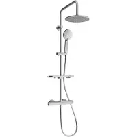 Mexen KT40 ensemble de douche en saillie avec pomme haute et robinet thermostatique, graphite - 771504093-66