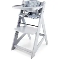 Moby-System Chaise de salle à manger en bois WOODY - gris