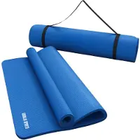 Gorilla Sports - Tapis En Mousse Grand -190x100x1,5cm (Yoga - Pilates - Sport À Domicile) - Couleur : Royal