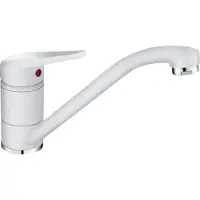 Franke Robinet NOVARA-PLUS en GLACIER avec bec fixe orientable / Mitigeur monocommande