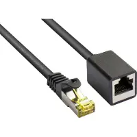 Alcasa electronik 8070VR-005S Patchkabelverl. m. Cat.7 RK schwarz 0,5m