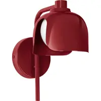 Osram Decor Corolle Wall Applique murale, rouge métal verre, douille G9, câble textile, style rétro