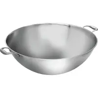 Bartscher XXL poêle pour wok acier inoxydable, Ø 510 mm, 22 litres, W510F, fond plat, 105731