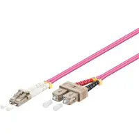 Goobay Câble à fibres optiques multimode OM4 LC mâle UPC sur SC mâle UPC violet 10 m