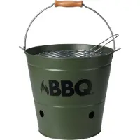 Bbq collection Seau à barbecue vert olive - Ø 26 cm