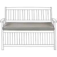 Beliani Coussin Gris Pour Banc De Jardin 108 X 45 Cm Sovana