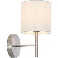 Lux.pro Applique murale 'Winsford' E14 métal textile argenté / blanc