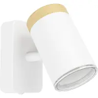 Eglo Applique murale Consuma Simple blanc avec bois