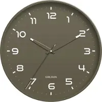 Karlsson - Horloge murale Orgullo - Vert armée - Ø40cm