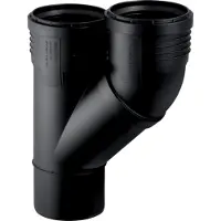Geberit Vertriebs GmbH Dérivation parallèle Silent-PP 45 degrés, avec manchons DN100/100