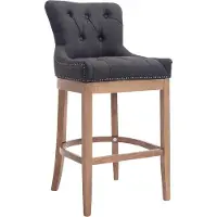 CLP Tabouret de bar Lakewood Tissu, antique clair