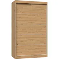 Top E Shop Cdf Armoire Coulissante Iga 120 Cm Porte Avec Barres Muntin Chêne Artisanal