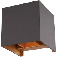 Arcchio Applique Murale , Zuzana, dimmable, Noir, Salon / séjour, Aluminium, Moderne