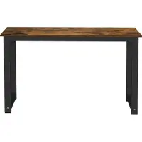 Vdd - Bureau - table d'ordinateur - table de cuisine - métal et bois - 120 cm x 60 cm - noir