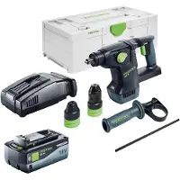 Festool KHC 18 EB-Basic Marteau combiné sans fil 18 V 2,6 J SDS-Plus Brushless + 1x batterie 8,0 Ah + chargeur rapide + Systainer