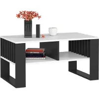 Akord Table Basse Rockford Blanc/Noir 92X53X45