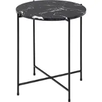 Giga Avila Table d'angle Ø42 cm, noir.