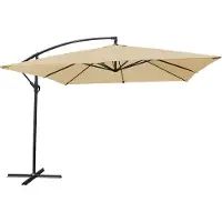 Happy Garden Parasol Déporté Molokai Carré 2,7x2,7m Beige