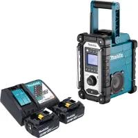 Makita DMR 116 RT Radio de chantier sur batterie 14,4 - 18 V AM FM AUX + 2x batterie 5,0 Ah + chargeur