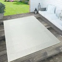 Paco Home Tapis d'intérieur et d'extérieur, terrasse et balcon, résistant aux intempéries, uni avec structure, dimensions 120 x 170 cm