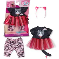 Baby Born Tenue chat avec jupe en tulle, pantalon et serre-tête pour poupées de 43 cm