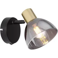 Globo Lampe murale de conception Jay noir de fumée