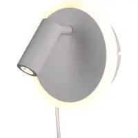 TRIO Applique murale JORDAN, blanc mat, avec lampe de lecture