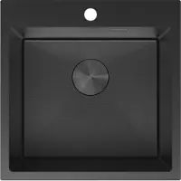 Mexen Solix évier en acier inoxydable 1 bac 500 x 500 mm, noir HC - 6407501000-70HC
